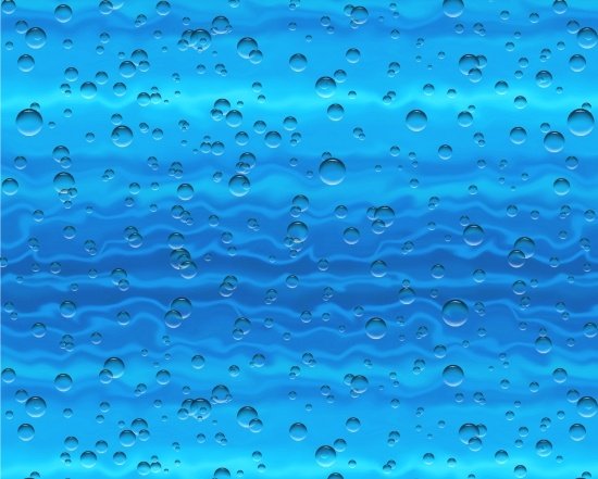 Landscape Medley Bubbles Blue Elizabeth's Studio Cotton Fabric