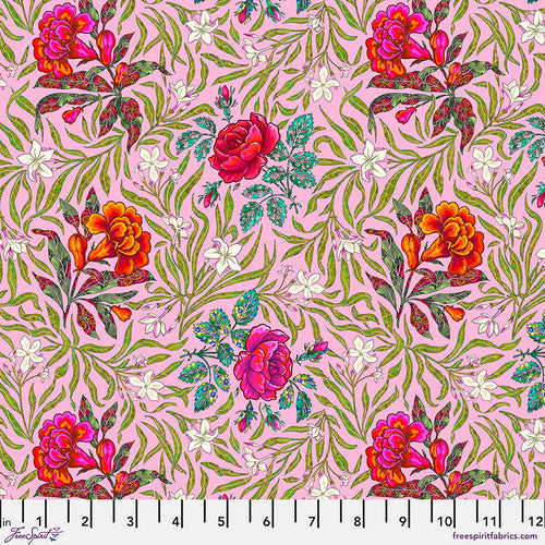 Language of Flowers LG Victorian Rose Odile Bailloeul Free Spirit Cotton Fabric FS-PWOB106.ROSE