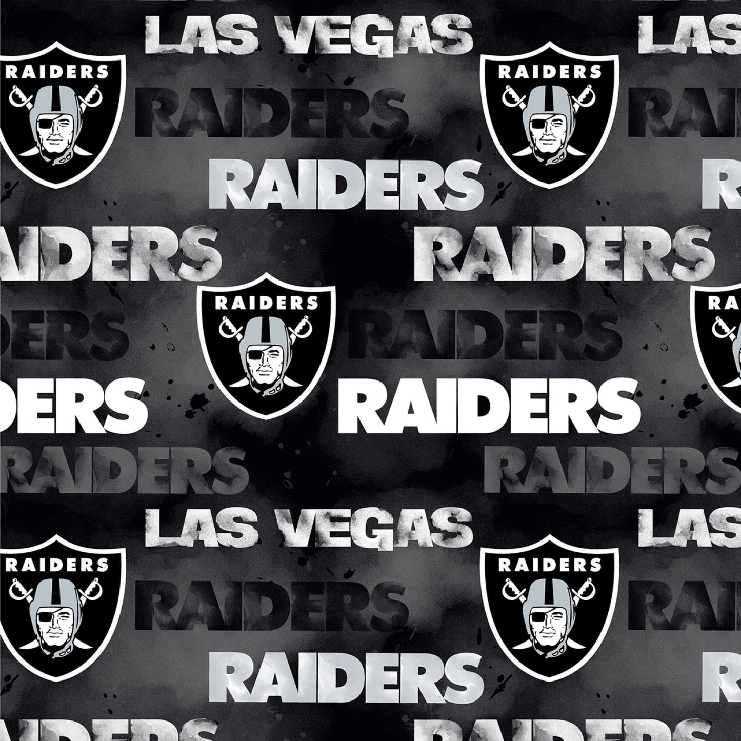 Las Vegas Raiders NFL Football Logo and Names New 58" Fabric Traditions Cotton Fabric NFL 70384D
