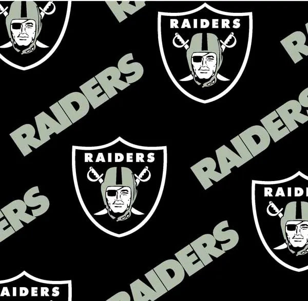 Las Vegas Raiders NFL Football Logo Fabric Traditions Cotton Fabric NFL-70641DN