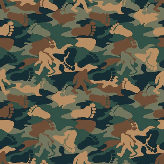 Legendary Loner Creature Camo Multi Jim Baldwin 3 Wishes Cotton Fabric 3W-23818-MLT