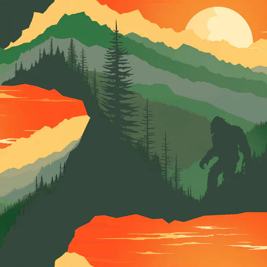 Legendary Loner Mysterious Mountain Green Jim Baldwin 3 Wishes Cotton Fabric 3W-23817-GRN