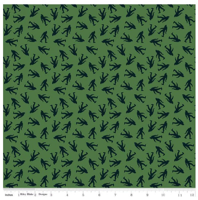 Legends of the National Parks Bigfoot Toss Green Anderson Design Riley Blake Cotton Fabric RB-C15061-GREEN