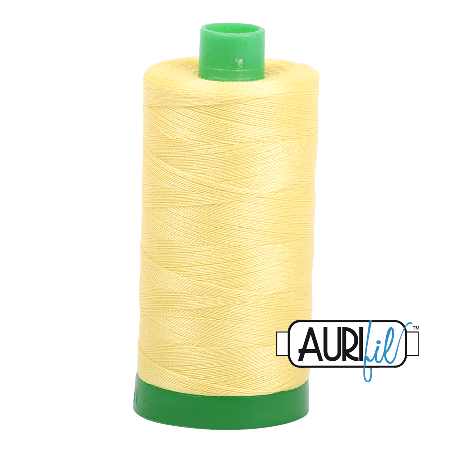 Lemon Yellow 40 wt 1094 yd Large Spool Aurifil Cotton Quilting Thread AF-MK40SC6-2115