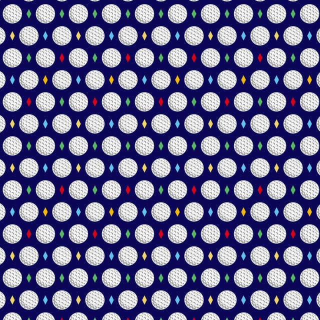 Let's Go Golfing Golf Balls & Diamonds Blue Paintbrush Studio Cotton Fabric PBS-120-25201 | US Fabric Shop