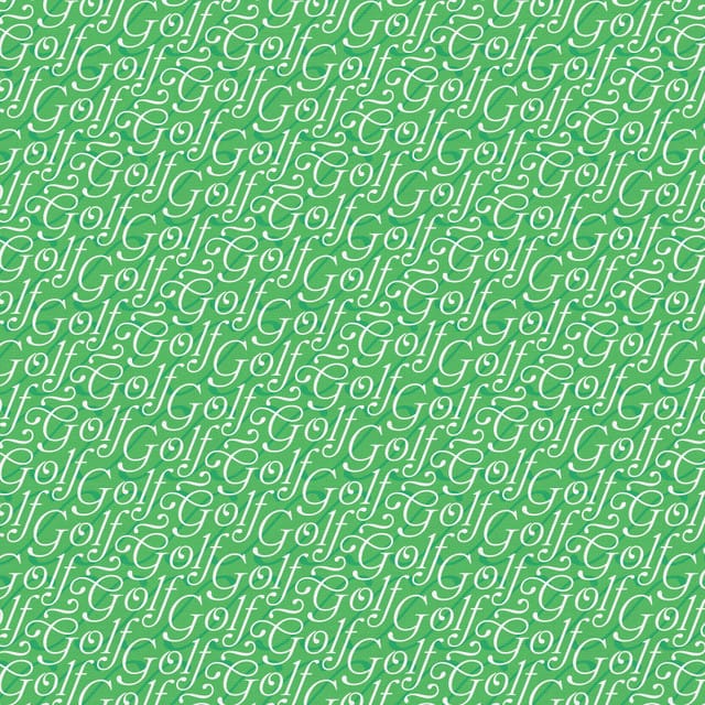 Let's Go Golfing Golf Script White Cream Green Paintbrush Studio Cotton Fabric PBS-120-25198 | US Fabric Shop