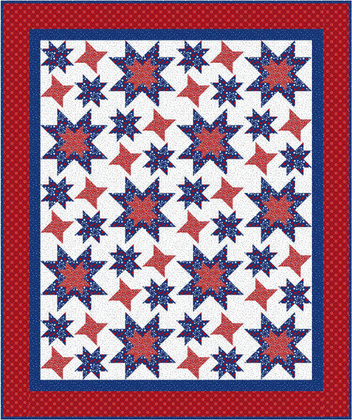 Fabric Requirements-Liberty Jumping Stars Quilt Blank Quilting