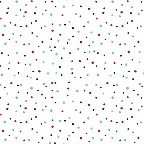 Liberty Dots White Satin Moon Designs Blank Quilting Cotton Fabric BQ-3690-01