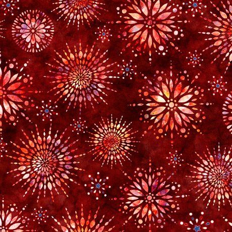 Liberty Glory Freedom Patriotic Medallion Burst Brick Dan Morris Quilting Treasures Cotton Fabric