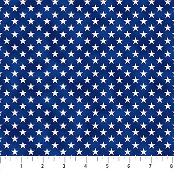 Liberty Ride Stars Blue Greg Giordano Northcott Cotton Fabric