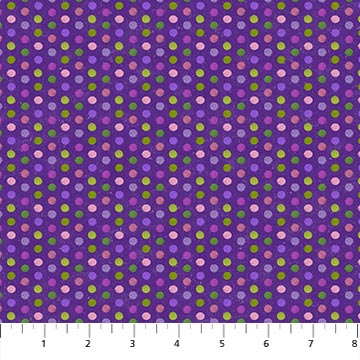 Life Happens Wine Helps Wine Dots Multi Purple Ellen and Clark Studio Northcott Cotton Fabric