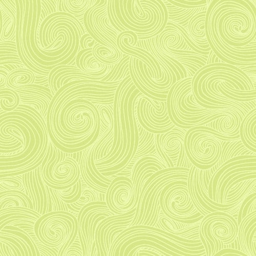 Just Color! Light Lime Swirl Studio E Cotton Fabric SE 1351-Lt Lime