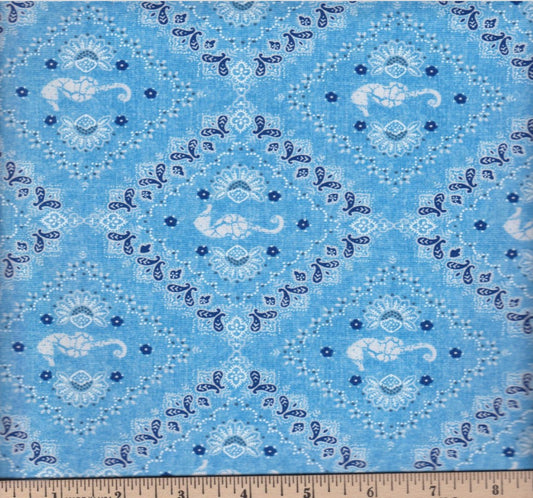Shoreline Bandana Light Blue Windham Cotton Fabric WF-50111-3