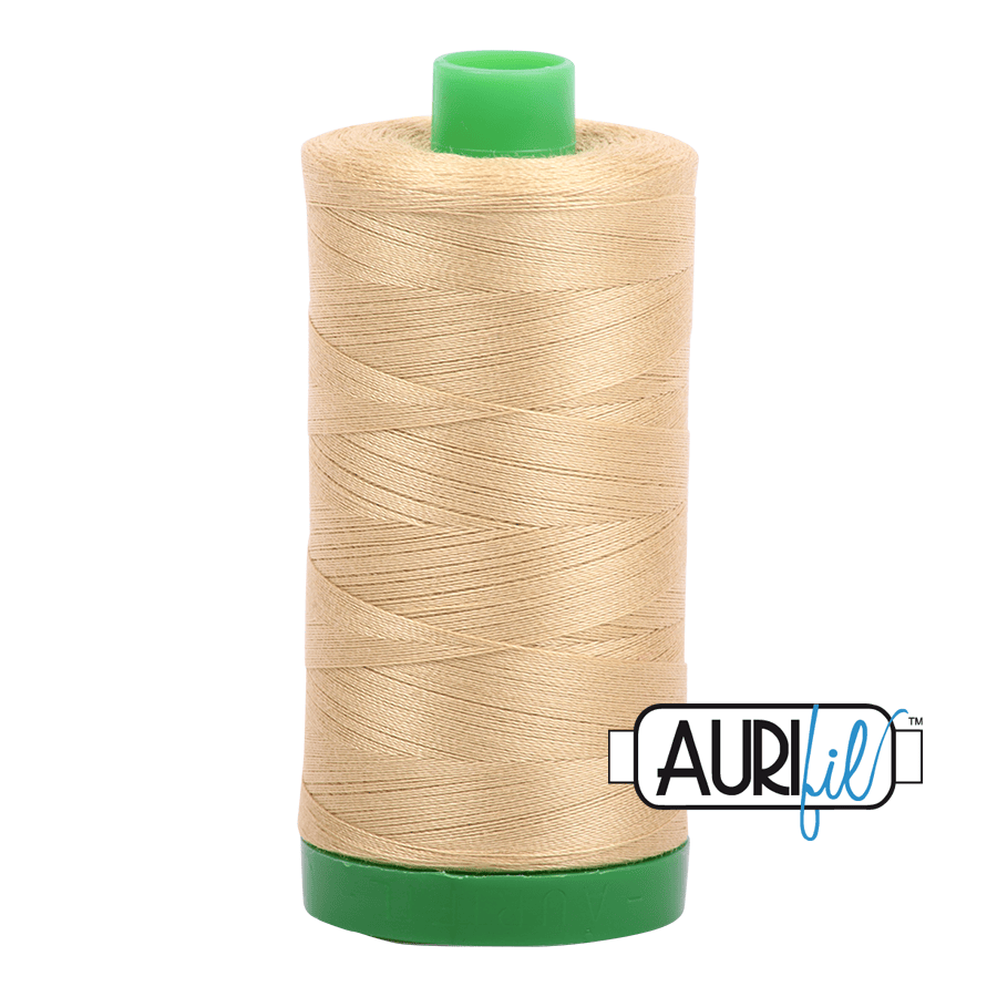 Light Brass Yellow 40 wt 1094 yd Large Spool Aurifil Cotton Quilting Thread AF-MK40SC6-2915