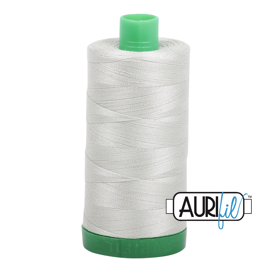 Light Grey Green 40 wt 1094 yd Large Spool Aurifil Cotton Quilting Thread AF-MK40SC6-2843