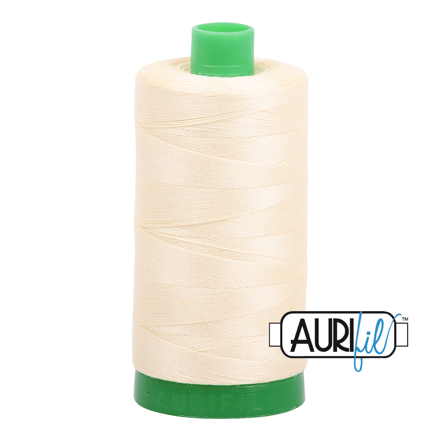 Light Lemon Yellow 40 wt 1094 yd Large Spool Aurifil Cotton Quilting Thread AF-MK40SC6-2110
