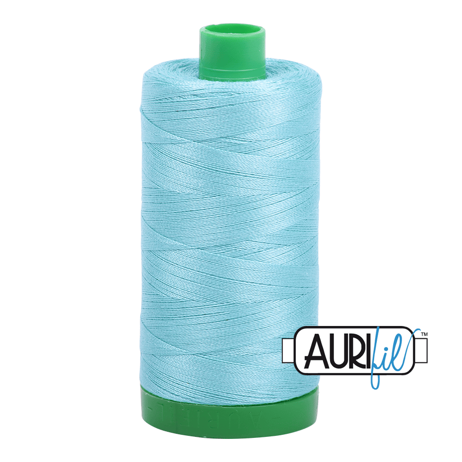 Light Turquoise 40 wt 1094 yd Large Spool Aurifil Cotton Quilting Thread AF-MK40SC6-5006