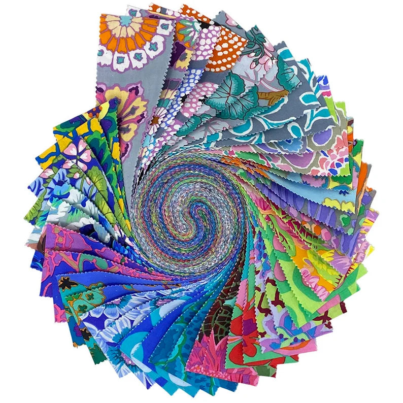 February 2023 Lighter Design Roll 2.5" Strips Philip Jacobs Kaffe Fassett Free Spirit Cotton Fabric FS-FB4DRGP.LIGHTERFEB23