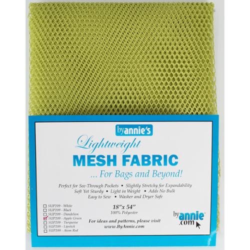 Lightweight Mesh Fabric Apple Green By Annie's 18”x 54”  Polyester BYA-SUP209-APPLEGREEN