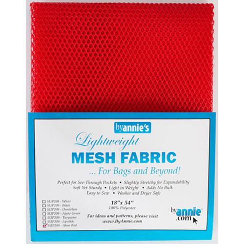 Lightweight Mesh Fabric Atom Red By Annie's 18”x 54” Polyester BYA-SUP209-ATOMRED