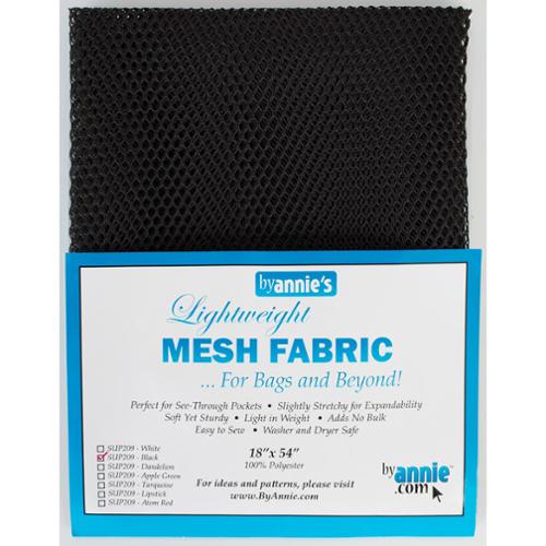 Lightweight Mesh Fabric Black By Annie's 18”x 54” Polyester BYA-SUP209-BLACK