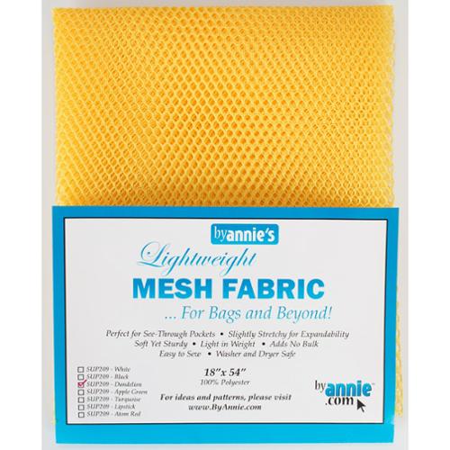 Lightweight Mesh Fabric Dandelion Yellow By Annie's 18”x 54” Polyester BYA-SUP209-DANDELION