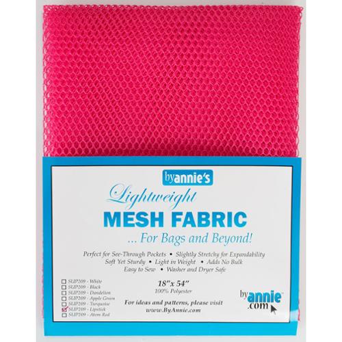 Lightweight Mesh Fabric Lipstick Pink By Annie's 18”x 54” Polyester BYA-SUP209-LIPSTICK