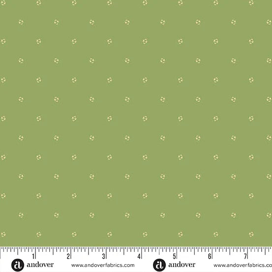 Little Gems Bow Ties Sage Green Andover Fabrics Cotton Fabric AF-A-1261-G