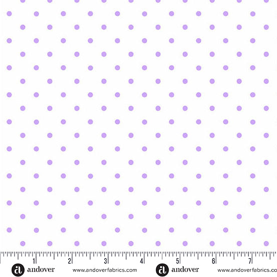 Little Ladies Giggle Dots Lilac Purple Tami Jones Andover Fabrics Cotton Fabric AF-A-10507-P