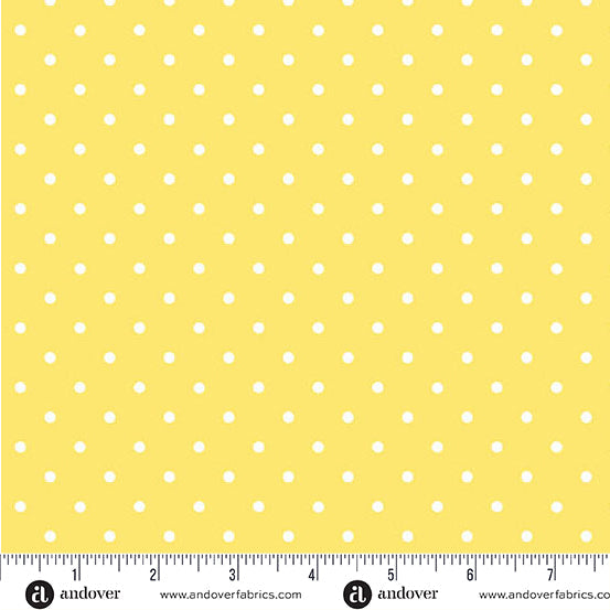 Little Ladies Giggle Dots Sunshine Yellow Tami Jones Andover Fabrics Cotton Fabric AF-A-10507-Y