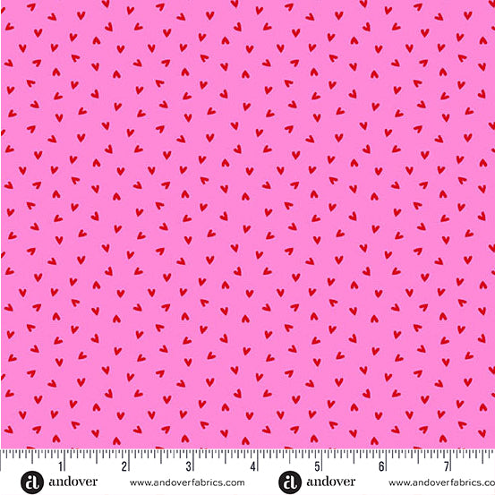 Little Ladies Love Bug Hugs Hot Pink Tami Jones Andover Fabrics Cotton Fabric AF-A-10505-E