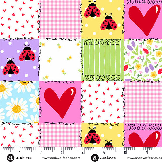 Little Ladies Squares Tami Jones Andover Fabrics Cotton Fabric AF-A-10500-E