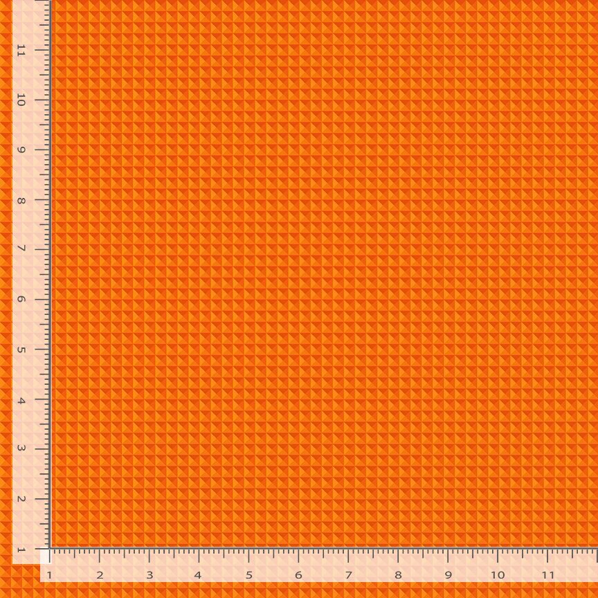Live Boldly 3D Grid Geometric Blender Orange Charisma Horton Timeless Treasures Cotton Fabric TT-CHARISMA-CD2920-ORANGE