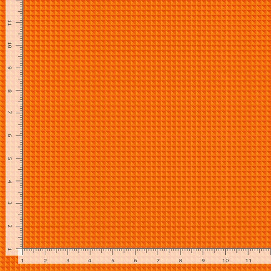 Live Boldly 3D Grid Geometric Blender Orange Charisma Horton Timeless Treasures Cotton Fabric TT-CHARISMA-CD2920-ORANGE