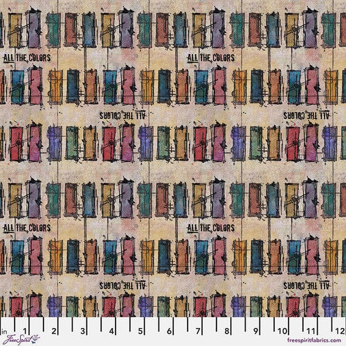 Live Out Loud All the Colors Prism Multi Seth Apter Free Spirit Cotton Fabric FS-PWSE020-PRISM
