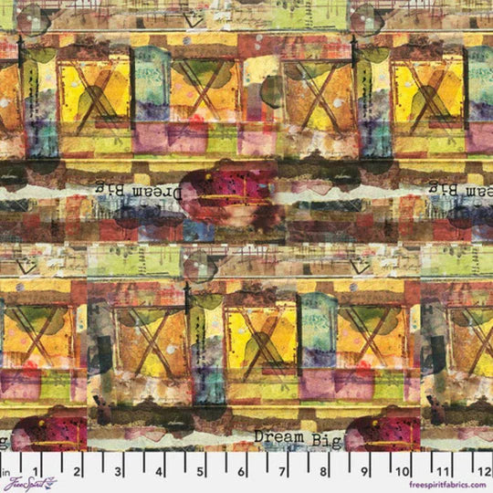 Live Out Loud Dream Big Kaleidoscope Multi Seth Apter Free Spirit Cotton Fabric FS-PWSE017.KALEIDOSCOPE