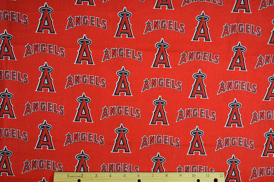Los Angeles Angels MLB Baseball LA 58" Fabric Traditions Cotton Fabric MLB-6629B