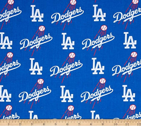 Los Angeles Dodgers MLB Baseball LA 58" Fabric Traditions Cotton Fabric MLB-6642B