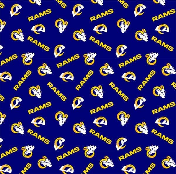 Los Angeles Rams NFL Football 58" Fabric Traditions Cotton Fabric NFL-70401D