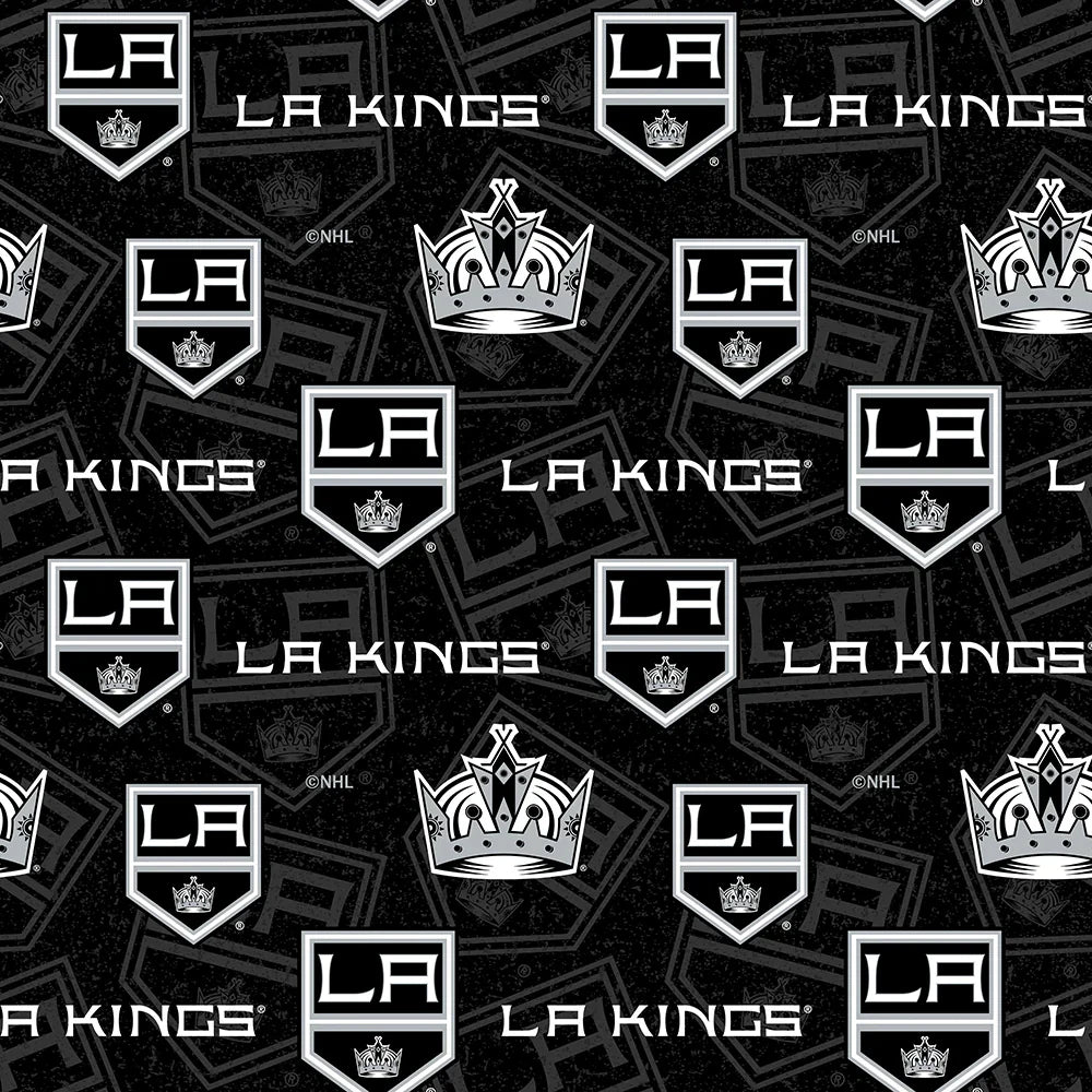 Los Angeles Kings NHL Hockey Tone on Tone Design Cotton Fabric SYK-NHL-1199-KNG