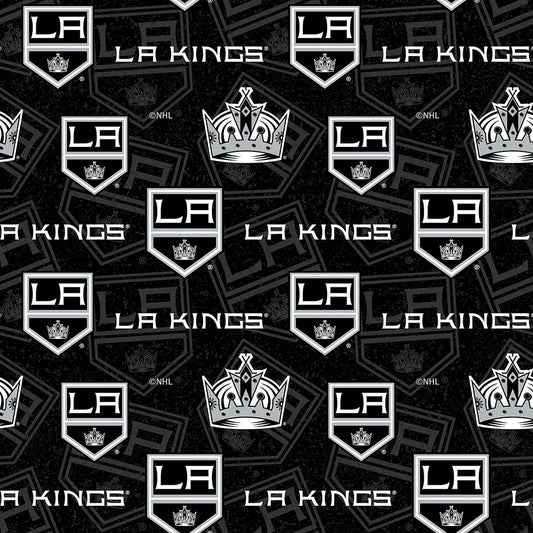 Los Angeles Kings NHL Hockey Tone on Tone Design Cotton Fabric SYK-NHL-1199-KNG
