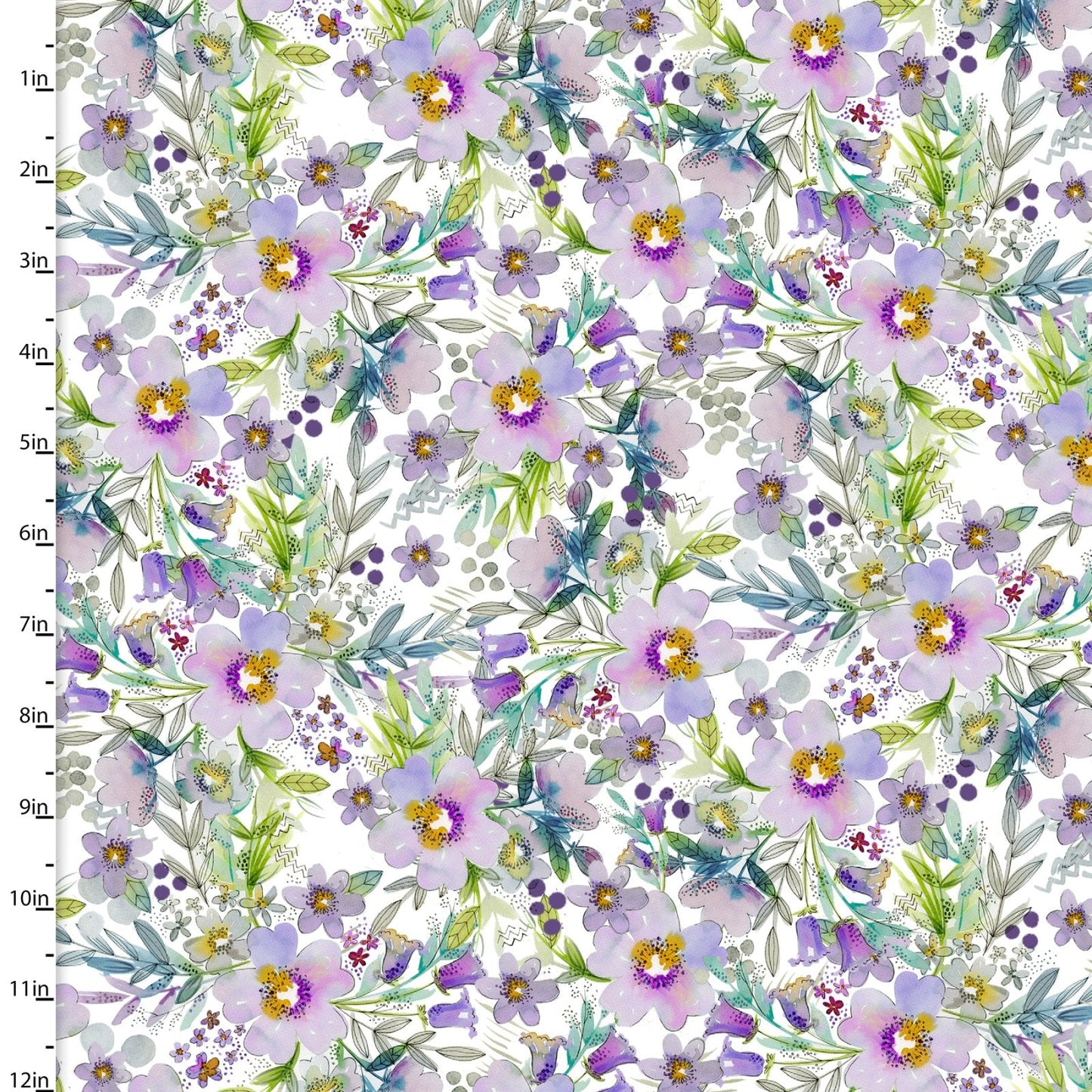 Lost in Paris Fleur Du Jour White Scott Barnes 3 Wishes Cotton Fabric 3W-23702-WHT