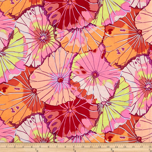 Lotus Leaf Red Classics Kaffe Fassett Collective Free Spirit Cotton Fabric FS GP29.REDD