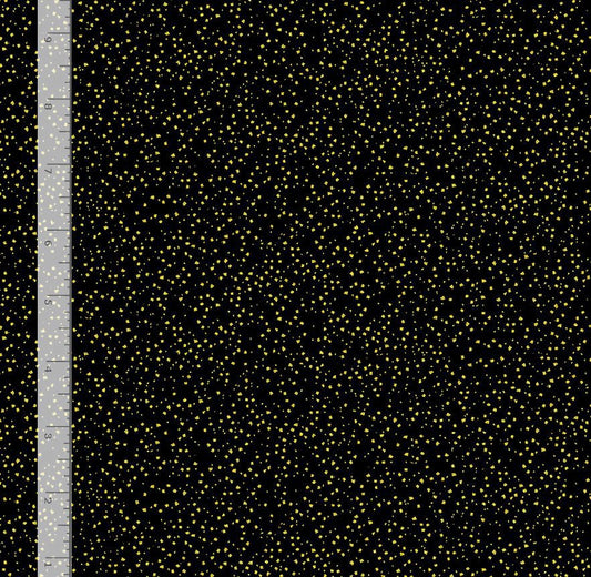 Lotus Garden Metallic Confetti Black Chong-A Hwang Timeless Treasures Cotton Fabric TT-LOTUS-CM3672-BLACK
