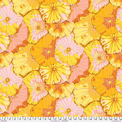 Lotus Leaf Yellow Classics Kaffe Fassett Collective Free Spirit Cotton Fabric FS-GP29.YELLO