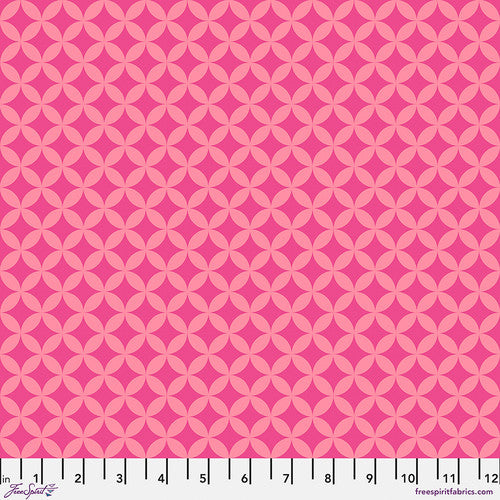 Love Always, AM Cathedral Coral Pink Anna Maria Free Spirit Cotton Fabrics FS-PWAH202.CORAL