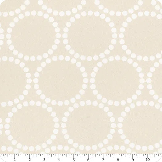 Love Letter 108" Wideback Pearl Bracelet Eggshell Lizzy House Moda Cotton Fabric MD-108023-41