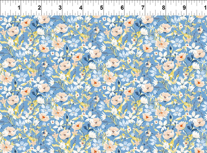 Lovelies Paula Blue In the Beginning Fabrics Cotton Fabric ITB-16LOV-1