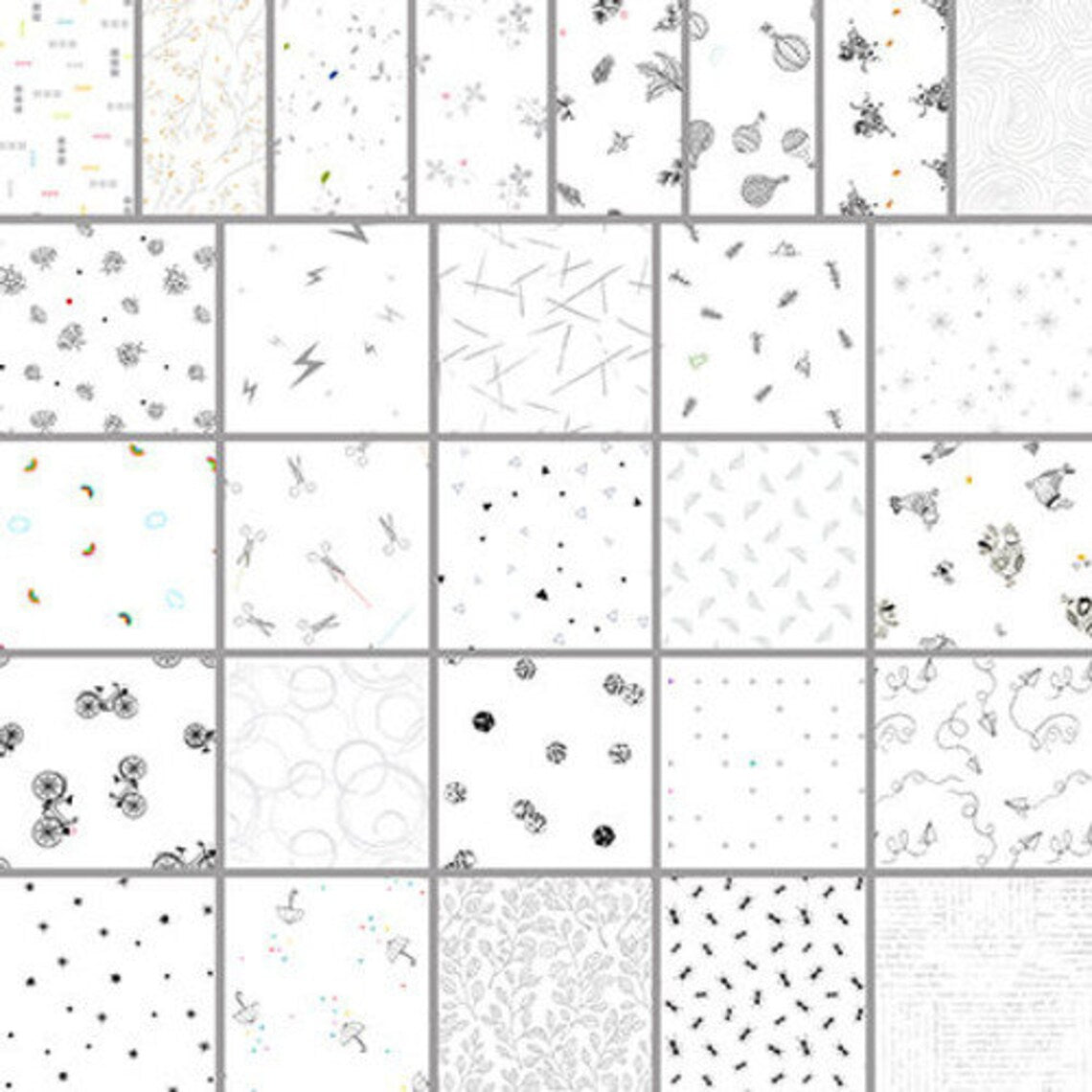 Lower The Volume Fat Quarter Bundle 18"x21" 28pcs Blank Quilting Cotton Fabric BQ-FATQUAR-LOWERTHEVOLU