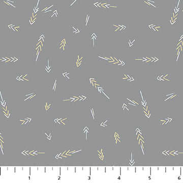 Lucky Day Arrows Gray Jillian Philips Figo Cotton FLANNEL Fabric